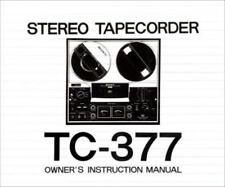  SONY TC-377, TC-630 OWNER AND