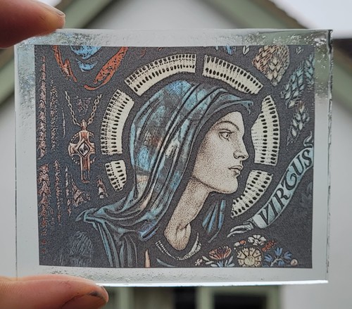 Stained glass mary the virgin - the,
