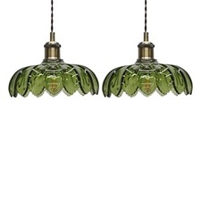 Set of 2 Vintage Design Green