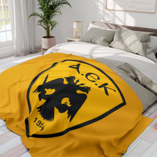 AEK Greek football team fleece blanket 60x80 Athens