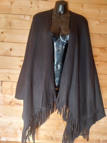 Black fringed shawl - m&s,
