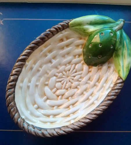 Vintage olive dish - olive, bassano