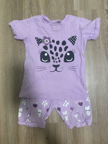 Purple baby girl cat pajama - girl,