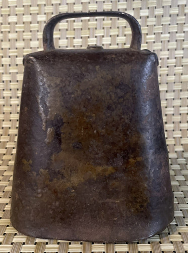 Vintage antique metal cowbell - vintage,