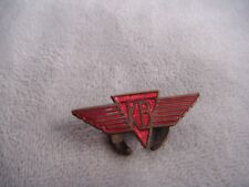 KB KOLSTER BRANDES RADIO TELEVISION ADVERTISING RED ENAMEL WINGED LAPEL BADGE