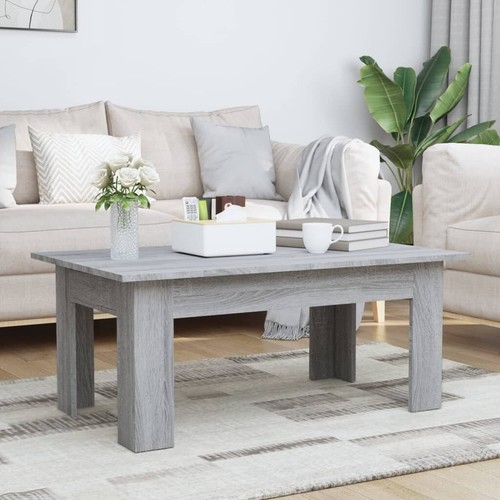 Wooden grey coffee table - wooden,