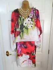 Kirsten Krog Mother Of Bride Cape Dress Sz 8-10 Evening Cruise Wedding Designer