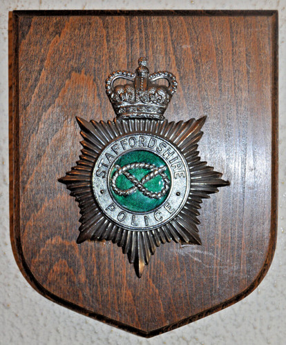 Staffordshire police plaque - police,