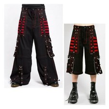 Gothic Black & Red Electro Tripp Pant Bondage Punk Rock Dead Threads Baggy Pant