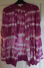 Calvin Klein Pink and White Shirt/Top L