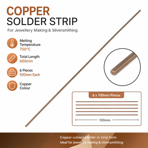 Copper solder strip 600mm - copper,