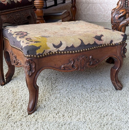Antique french carved wood - carved,