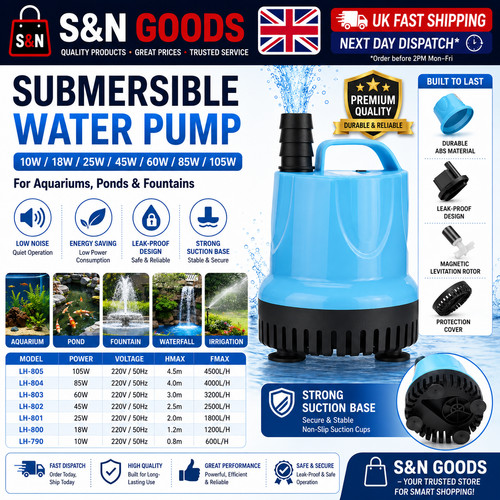 Submersible water pump - water, 240v