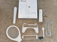 Wii Play On Tennis Racket & Golf Club Sports Accessories Pack Set plus controlle