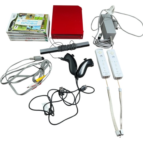 Nintendo wii console red - console,