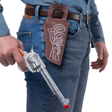 Wicked Brown Cowboy Gun & Holster Wild West Western Cowboy Cowgirl Fancy Dress
