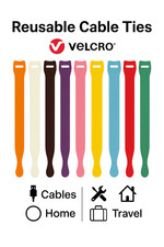 VELCRO® Cable Ties Straps Double Sided Reusable  One Wrap Fastener Wire Tidy DIY