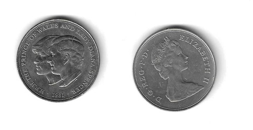 1981 25p crown - -, royal