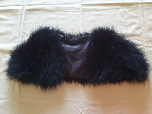 Coast black feather bolero - feather,