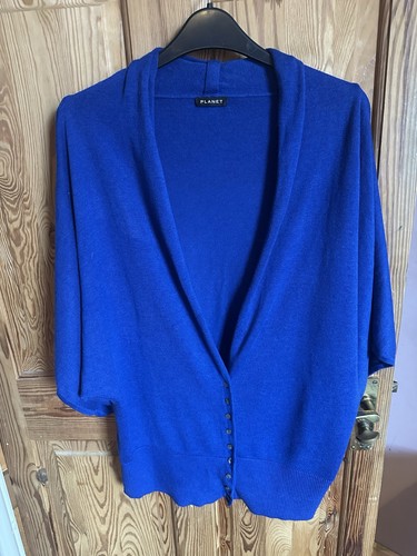 Vibrant cobalt draped shawl