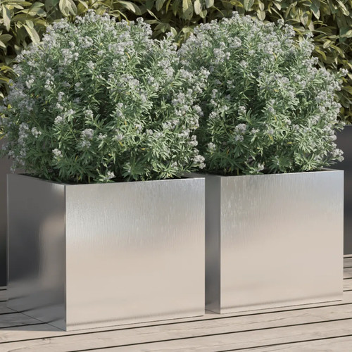 Planters 2pc stainless steel - stainless,