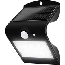 Luceco Outdoor Solar Guardian Security Sensor Wall Light 3.2W with PIR - Black