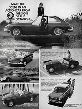 1967 MG MGB GT Midget Austin Healey 3000 Sprite Mark IV Original Print Ad