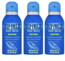 Deep Freeze Pain Relief Cold Spray 150ml | Muscle & Joint Pain Relief (3-Pack)