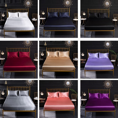New hot satin fitted sheet - new,