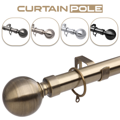 Extendable metal curtain pole - extendable,