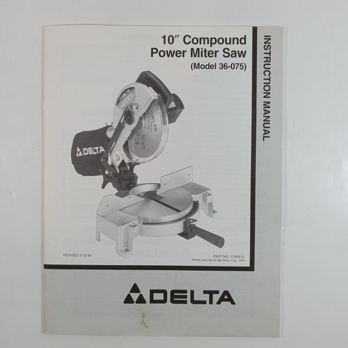 Delta 075 compound - 36-075, 10"
