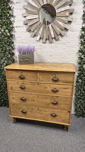 Antique pine chest - chest, drawers