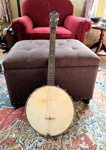 Antique tenor string banjo - antique, 4