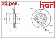 X2 PCS FRONT / REAR BRAKE DISC