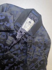 Moods Of Norway Edvard Geometric Sport Coat Blazer Jacket Wool Blend US 38