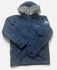 Helly Hansen Primaloft Men's Black Coat Jacket with Faux Fur Hooded - Large