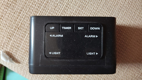 Black digital travel alarm - black,