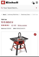 Einhell TC-TS 2025/2 U Table Saw 1800W/240V - Multicoloured