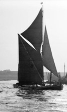 Traditional Thames barge seen