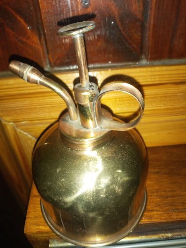 Vintage brass oil can with - vintage,