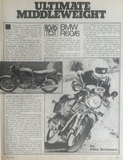 BMW R60/6 - ORIGINAL 1976 ROAD TEST COVERING 2 PAGES