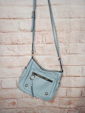 Women's MANTARAY Faux Pebble Leather Cross body Bag, Pale Blue, Used Only Once!