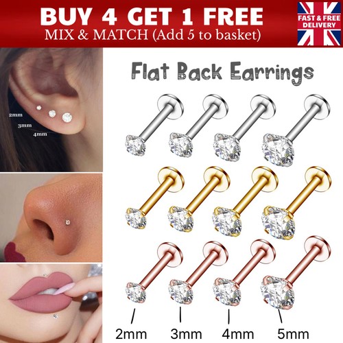 Cartilage earrings stud gem - earrings,