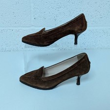L K Bennett Brown Suede Court