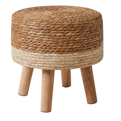 Seagrass footstool ottoman - footstool,