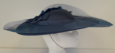 Harrods Ladies Blue Formal Hat Genevieve Louis Designs by Nigel Rayment  A24 G17