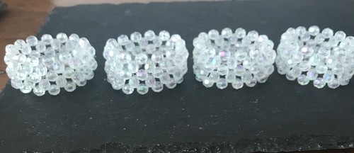 Set beaded napkin - beaded, rings