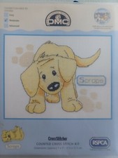 NEW, DMC, PERFECT PETS CROSS STITCH KIT. 'SCRAPS'. Product line supported RSPCA
