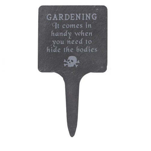 Gothic slate garden signs - slate,