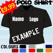 CAFE FOOD SHOP BUSINESS STAFF PERSONALISED T POLO SHIRT